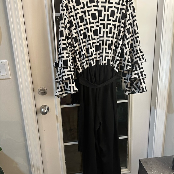 Ashley Stewart black and patterned jumpsuit - Picture 4 of 6